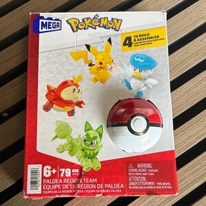 Mega Pokemon Paldea Region Team Building Set 79 Pcs HPX92 Pikachu Sprigatito